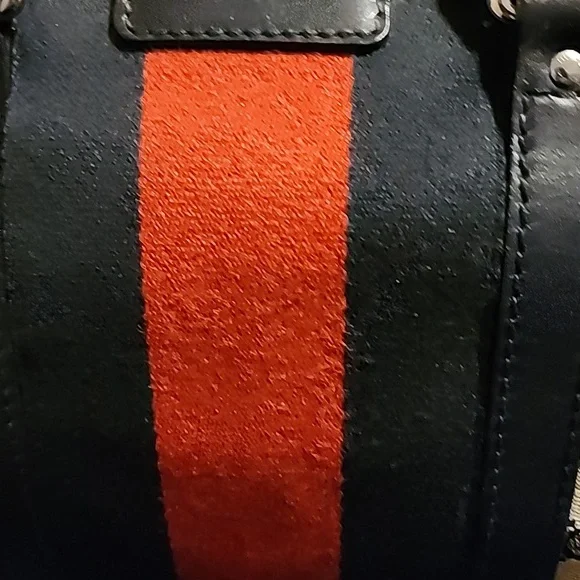 Gucci Blue and Red Stripe Monogram Bag - Picture 6 of 16